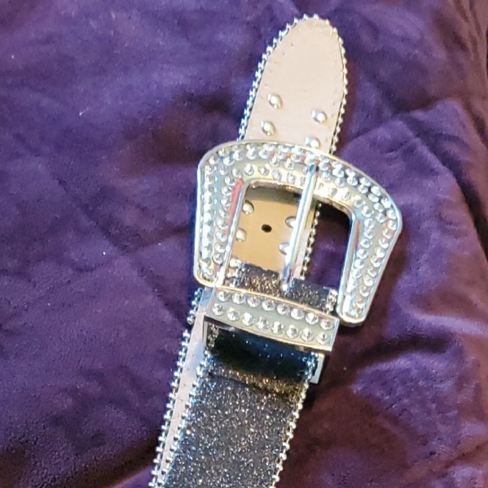 Torrid Black and Silver Rhinestone Belt